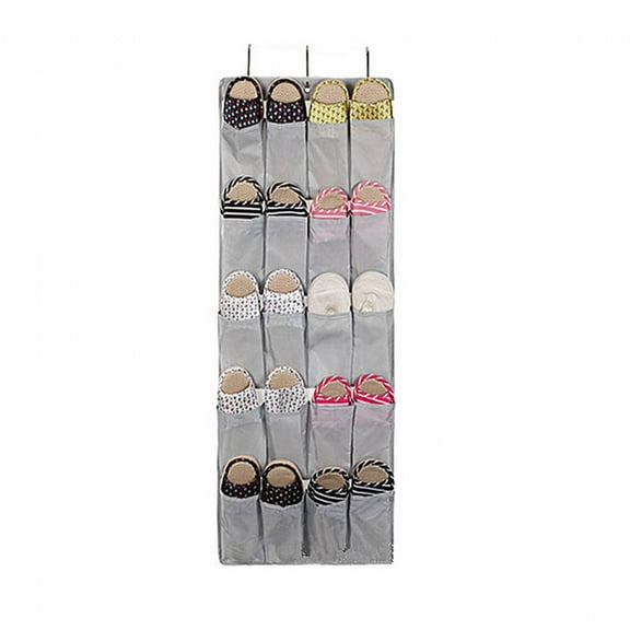 AUQ Purse Organizer for Closet,Multi-Functional Storage Bag Door Organizer Hanging,Store Bags and Cleaning Supplies Hanging Closet Organizer,light gray,45*150cm,Oxford cloth