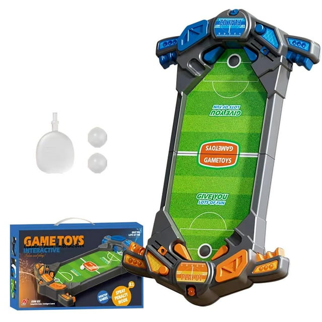 Interactive Tabletop Foosball Game for Kids & Family, Mini Soccer Match with Water Spray Punishment, Portable Sports Fun for All Ages, Durable ABS Construction