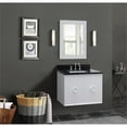 thumbnail image 2 of Bellaterra Home 31" Single wall mount vanity in White finish top with Black galaxy and rectangle sink, 2 of 8