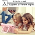 thumbnail image 6 of Kids Durable Handle Case for Samsung Galaxy Tab A7 Lite 8.7" 2021 SM-T225 / SM-T220, Silicone PC Heavy Duty Protection 360 Rotating Ring Stand/Adjustable Shoulder Strap, Rosegold, 6 of 8