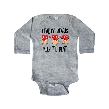 

Inktastic Healthy Hearts Gift Baby Boy or Baby Girl Long Sleeve Bodysuit