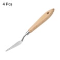 thumbnail image 3 of 4 Pieces 7# Painting Palette Knife Pointy Stainless Steel Art Spatula Scraper Mixing Tools, 3 of 7