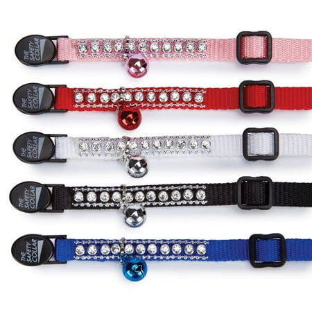 East Side Collection Rhinestone Cat Collar Red