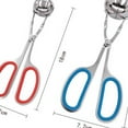 thumbnail image 4 of 2 pinzas de acero inoxidable para albóndigas, prácticas pinzas para albóndigas de cocina, para casa y restaurante (talla S roja + talla L azul), 4 of 7