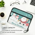 thumbnail image 6 of Accordion File Organizer with Zip Closure 13 Pockets Expanding File Folder Letter A4 Paper Document Organizer for Home Office Cute Santa Claus and Snowman, 6 of 7