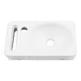 thumbnail image 4 of Logmey 15"x8" Porcelain White Bathroom Ceramic Sink Rectangular Wall Mount Sink, Pre-Drilled Faucet Hole, 4 of 7