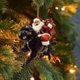 thumbnail image 7 of Funny Santa Christmas Ornament 2025 – 2D Flat Acrylic Santa and Dog Car Hanging Ornament Decoration – Hilarious for Dog Lovers –Unique Goldendoodle Xmas Decor 3.1'', 7 of 7