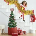 thumbnail image 5 of Isvgxsz Christmas Gold Tinsel Garland Xmas Tree Decorations Christmas Metallic Twist Garland Ceiling Hanging Decorations for New Year Party Birthday Holiday Indoor Outdoor Supplies, 5 of 6