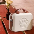 thumbnail image 2 of Petite Valise Étui avec Poignée Bagage Vertical Ensemble Mini pour Cosmétiques Chaussures Beige, 2 of 8