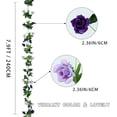 thumbnail image 2 of Artificial Flower Garlands Fake Rose Vines Silk Flowers Hanging Rose Ivy for Wedding Arch Party Home Garden Wall Decor (Purple), 2 of 4