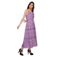 thumbnail image 3 of Moomaya Cotton V Neck Sleeveless Long maxi Dress Spaghetti Strap Casual Clothing, 3 of 6