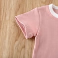 thumbnail image 5 of Seyurigaoka Seyurigaoka Infant Baby Clothes Short Sleeve Tops T-shirt and Shorts Pants Ribbed Outfits, 5 of 6
