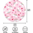 thumbnail image 4 of Cute Flower and Rainbow Round Placemats Washable Placemats Non-Slip Heat-Resistant Table Place Mats for Dining Kitchen Holiday Party Table 15.4"-4PCS Home Decor, 4 of 7
