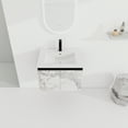 thumbnail image 2 of 24 Inch Floating Wall-Mounted Bathroom Vanity with Ceramics Sink & Soft-Close Cabinet Door, 2 of 11