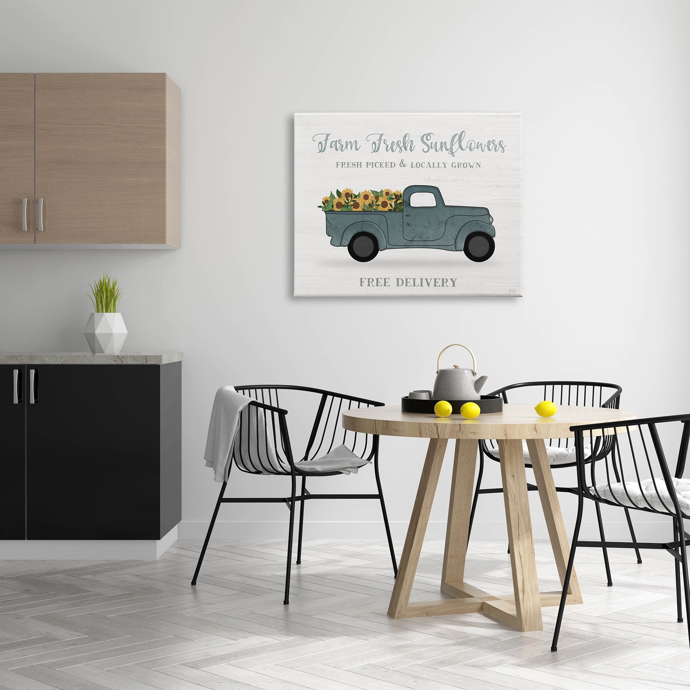 Stupell Industries Farm Fresh Sunflowers Truck Graphic Art Gallery Wrapped Canvas Print Wall Art, Design by Natalie Carpentieri