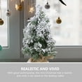 thumbnail image 3 of SEWACC 1Set Small Tabletop Xmas Tree Multi 11.8X7.9X7.9in Wood Flocked Material Home Decoration Festive Atmosphere, 3 of 8