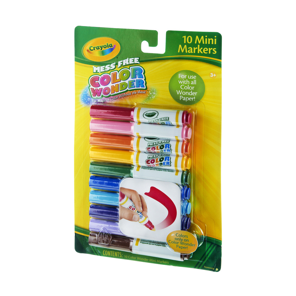 Crayola Mess Free Color Wonder Mini Markers, 10 Count - image 3 of 6