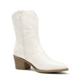 thumbnail image 2 of Botas DREAM PAIRS SDAB2219W Punta Fina Tacón Grueso Blanco, 2 of 5