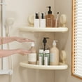 thumbnail image 6 of Waterproof ABS PET Corner Shelf Suction Mounted Bathroom Storage Solution, 6 of 12