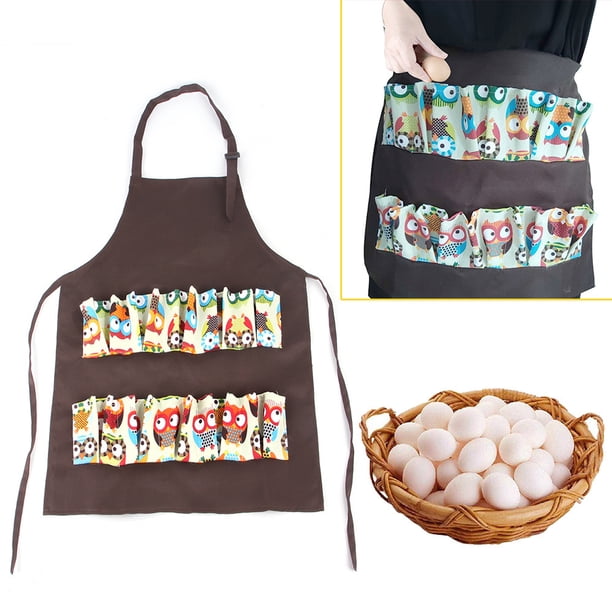 Delantal para recolector de huevos Delantal con múltiples bolsillos para recolección de huevos Bolsa para recolección de huevos