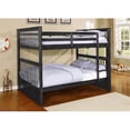 thumbnail image 2 of BEKids Traditional Solid Wood Full/Full Bunk Bed with Slats in Charcoal, 2 of 2