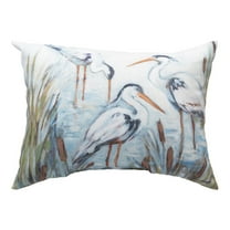 Coastal Shores Three Herons In Water Climaweave Pillow 18x13