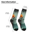 thumbnail image 2 of Rocae Paper Fox Crow Fantasy for Girls Boys Crew Socks,Children's Socks, Kids Socks, Toddler Socks: Daily Wear with Kids School Uniform, 2 of 5