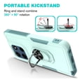 thumbnail image 2 of Rosebono Compatible With Motorola Moto G Stylus 2025 / Moto G Stylus 2026 Case, Hybrid Case With Adjustable Integrated Ring Kickstand (Green), 2 of 5