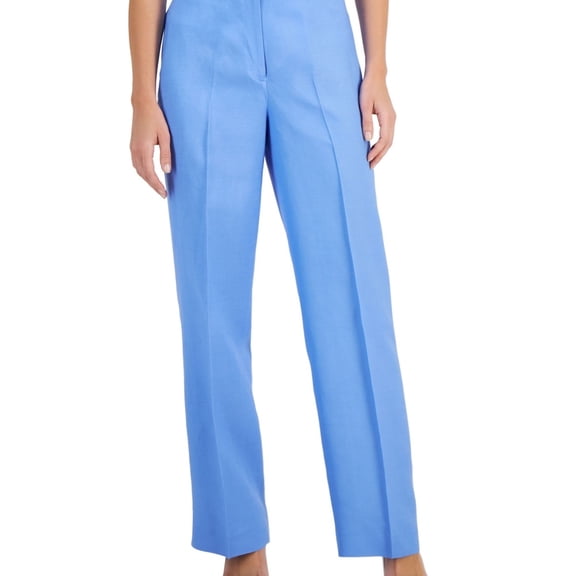 Anne Klein Womens Solid Dress Pants, Blue, Petite, 16P