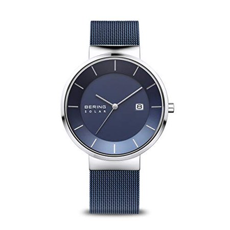 BERING Time | Mens Slim Watch 14639-307 | 39MM Case | Solar Collection |  Stainless Steel Strap | Scratch-Resistant Sapphire Crystal | Minimalistic -  D