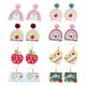 thumbnail image 5 of WILLBEST Aretes Niña Pendientes Para El Día Del Maestro Accesorios Para Las Orejas Pizarra Lápiz Libro Pendientes Letras Arcoíris Pendientes De Estilo Europeo Y Americano Para Mujer, 5 of 5