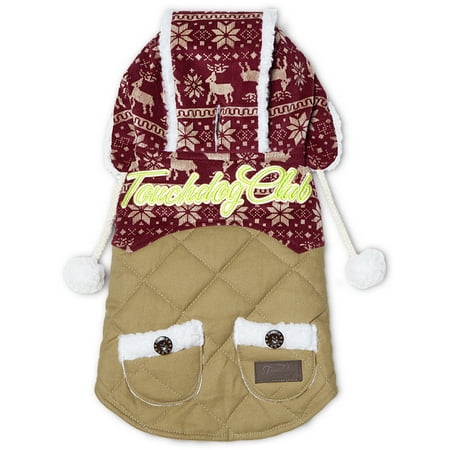 UPC: 0858342005951 | Touchdog Snowadayz Pom Pom Pet Hooded Sweater