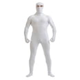 thumbnail image 4 of Traje De Zentai Spandex Segunda Piel Ojos Abiertos Mono De Fiesta De Halloween blanco Sunnimix Spandex Body, 4 of 5