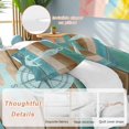 thumbnail image 3 of Nautical Anchor Queen Size Comforter Set, Rustic Blue Brown Wood Grain Vintage Bedding for All Seasons, 4 Pcs Bed Set, 1Quiltcover (90"x92") ,1Sheet(94"x116"), 2Pillowcases (30"x20"), 3 of 8