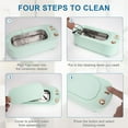 thumbnail image 4 of Portable Jewelry Cleaner 300ml Ultrasonic Glasses Cleaning Device 45kHz Deep Clean 3 Modes Stainless Steel Tank for Rings Watch Denture Makeup Brush, 4 of 5