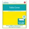 thumbnail image 4 of Rectangular 54" x 108" Neon Yellow Plastic Table Cover, by Way To Celebrate, 4 of 6
