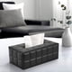 thumbnail image 4 of Caja de pañuelo de cuero rectangular (negro) kaili Sencillez, 4 of 5