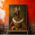 thumbnail image 4 of Funny Pet Wall Art, Pet Portrait in a Royal Costume Pharaoh Hound Dog Painting Canvas Print Framed Artwork Rustic Dog Pictures Wall Decor for Restroom Decor, 4 of 5