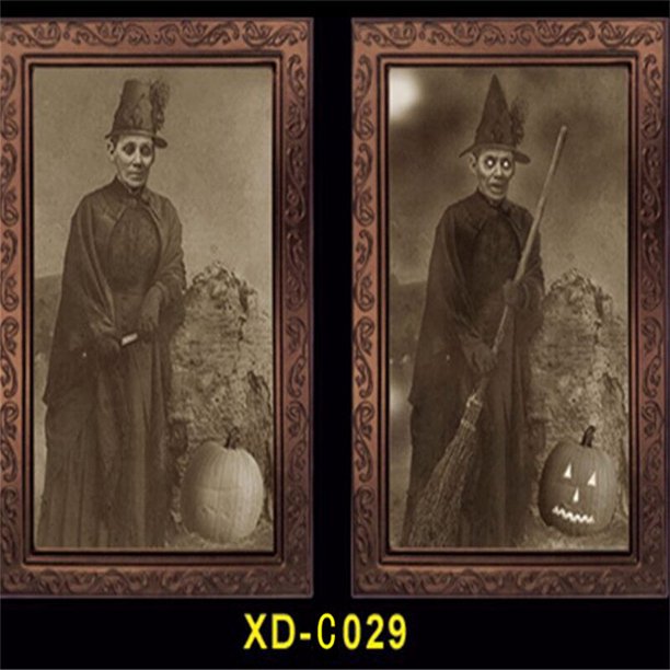 Retrato de fantasma para Halloween, Marco de imagen que cambia de cara, accesorio de decoración, álbum de fotos de fantasma