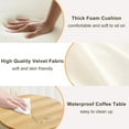 thumbnail image 5 of Round Ottoman with Storage Set of 2, White Vanity Stool, Upholstered Velvet Storage Ottomans, Makeup Chair Seat for Bedroom, Small Pouf Footstool for Living Room, 5 of 15