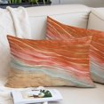 thumbnail image 2 of Burnt Orange Ombre Coastal Pillow Covers King, Summer Nautical Beach Ocean Seaside Soft Brushed Breathable Throw Pillow Covers, Pillowcase with Zipper for Couch Sofa Bedroom Living Room 20"x36", 2 of 9
