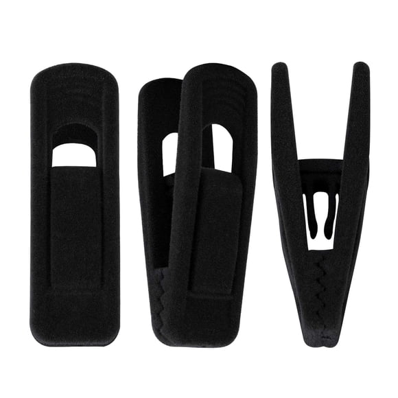 Pinzas de terciopelo Trgowaul para perchas finas, 60 unidades, color negro