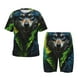 thumbnail image 1 of Balery Realistic Style Wolf Warrior Conjunto de Pijama Infantil de Manga Corta con Estampado – Ropa de Dormir de Algodón Suave-Medium, 1 of 6