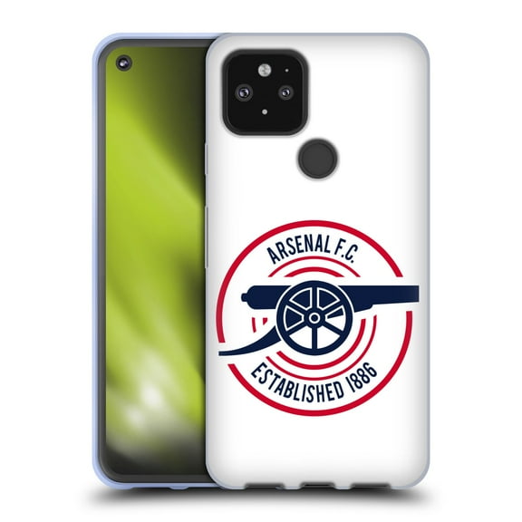 Head Case Designs Officially Licensed Arsenal FC Crest and Gunners Logo 1886 Soft Gel Case Compatible with Google Pixel 5 5G