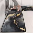 thumbnail image 2 of Kitchen Rugs Sets Of 2,Gray Marble Gold Wave Pattern Anti Fatigue Kitchen Mat Rugs Non Slip Washable,Decorative Kitchen Floor Mats for Kitchen,Sink,Laundry,17"x47"+17"x47", 2 of 5