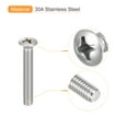 thumbnail image 4 of M6x40mm Oval Head Phillips Machine Screws, 50 Pack 304 Stainless Steel Slightly Raised Countersunk Head Screws, 4 of 5