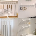 thumbnail image 4 of Soporte para utensilios de cocina, soporte de pared para ollas y sartenes, riel de cocina con 8 ganchos para colgar utensilios de cocina, tazas, cucharas, montaje en la pared, acero inoxidable, 4 of 4
