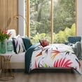 thumbnail image 3 of Bebejan Tropical Fusion 5 Piece Comforter Set, King, Teal, 100% Cotton Sateen, Reversible, All Season, Cozy Comfort, 3 of 7