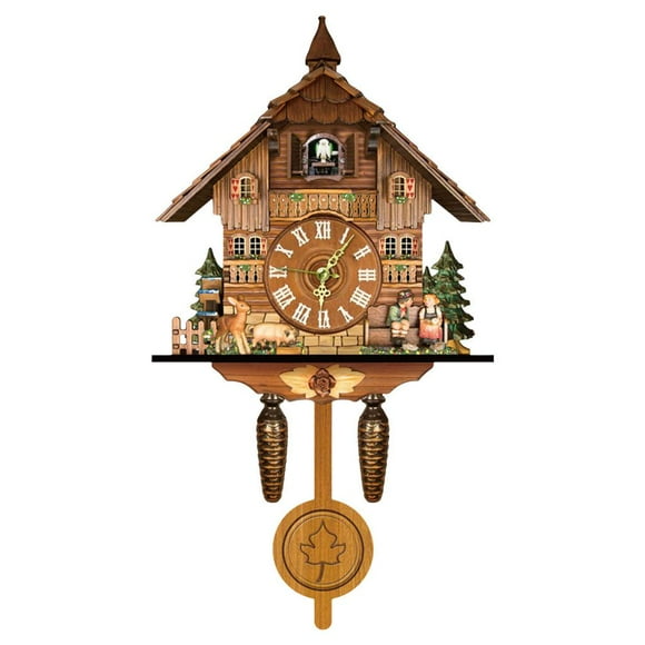 Reloj de pared artesanía Vintage de árbol para dormitorio perfecl Reloj cucú