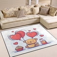 thumbnail image 2 of Valentine's Day Cute Design 63''x48'' Plush Memory Foam Bath Mat, Soft, Absorbent, Non Slip, Durable, 2 of 7